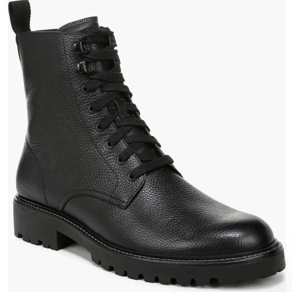 Vince Men's Dominic Black Combat Boots - Picture 2 of 16